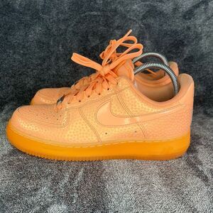 Nike Air Force 1 Low Women’s 8.5 – Orange/Peach Glow Textured Leather